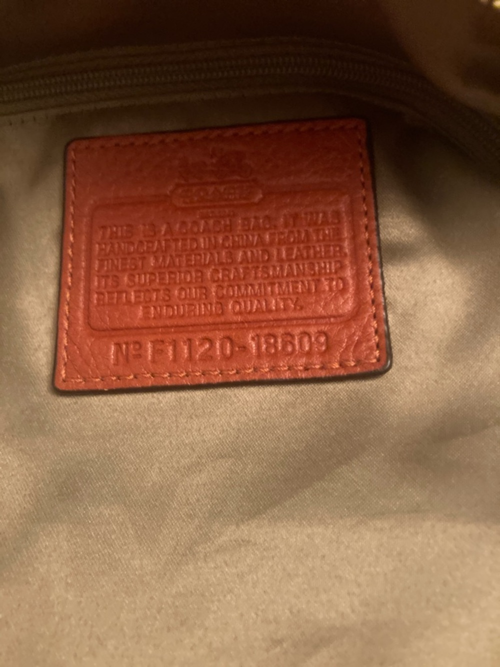 Genuine Coach Madison Lyndsey Vintage Leather 2 WaySatchel Dark Pumpkin Orange - Picture 10 of 15